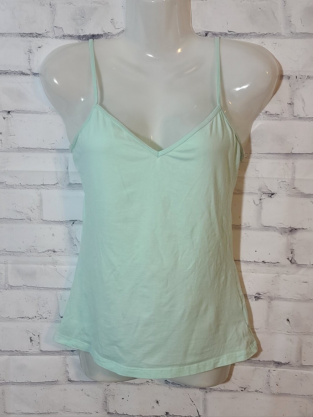 Old Navy Mint Green Solid Stretch Cami Tank Top Strap Regular M
